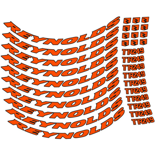 Orange Neon decal for Reynolds TR249 MTB wheel 29" – bike sticker vinyl