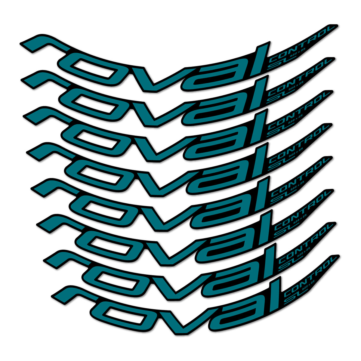 Compatible Stickers for Roval Control SL 2018, Mountain Wheel 29" vinyl decals - Dark Turquoise