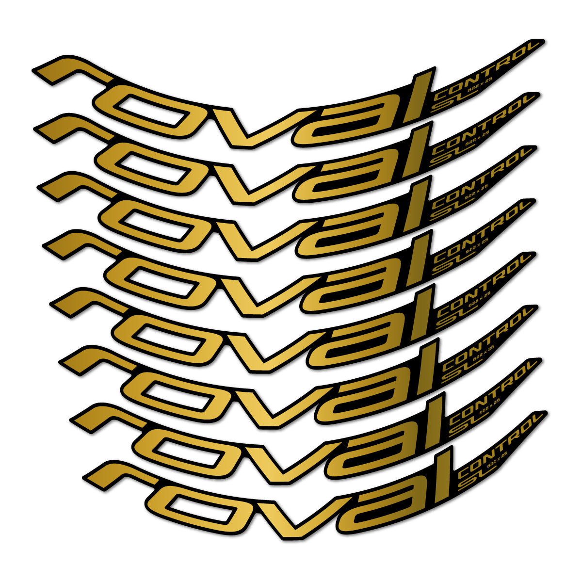 Compatible Stickers for Roval Control SL 2018, Mountain Wheel 29" vinyl decals - Gold
