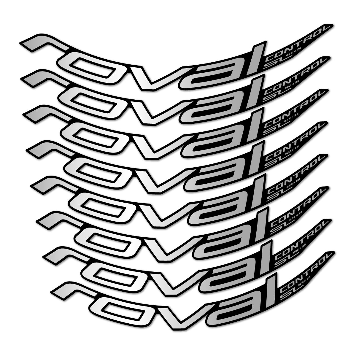 Compatible Stickers for Roval Control SL 2018, Mountain Wheel 29" vinyl decals - Light Silver