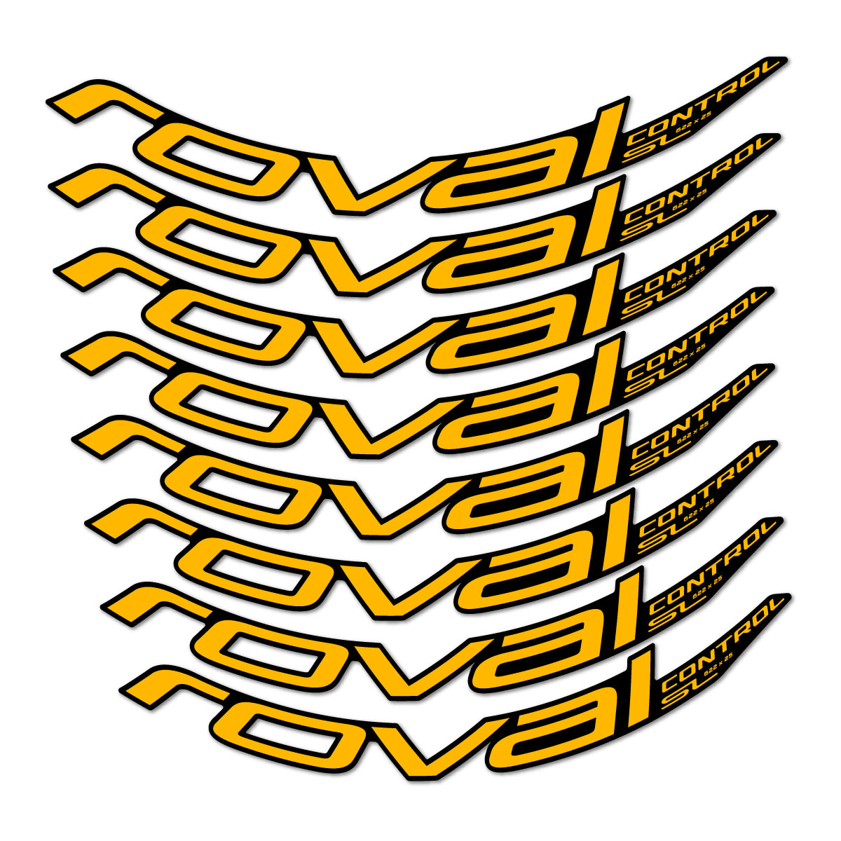 Compatible Stickers for Roval Control SL 2018, Mountain Wheel 29" vinyl decals - Medium Yellow
