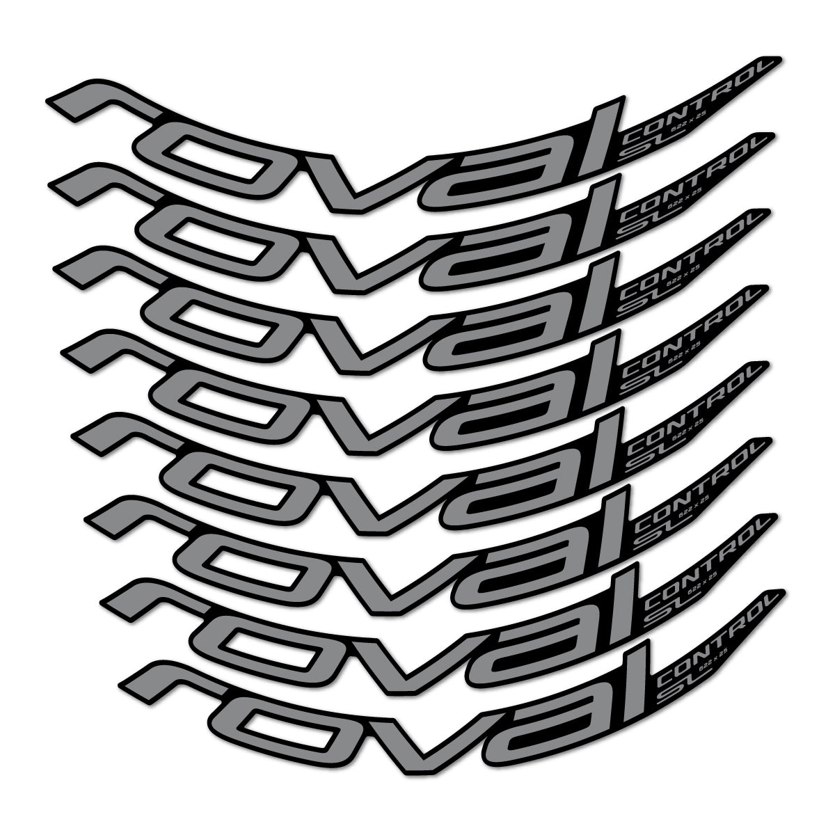 Compatible Stickers for Roval Control SL 2018, Mountain Wheel 29" vinyl decals - Traffic Grey