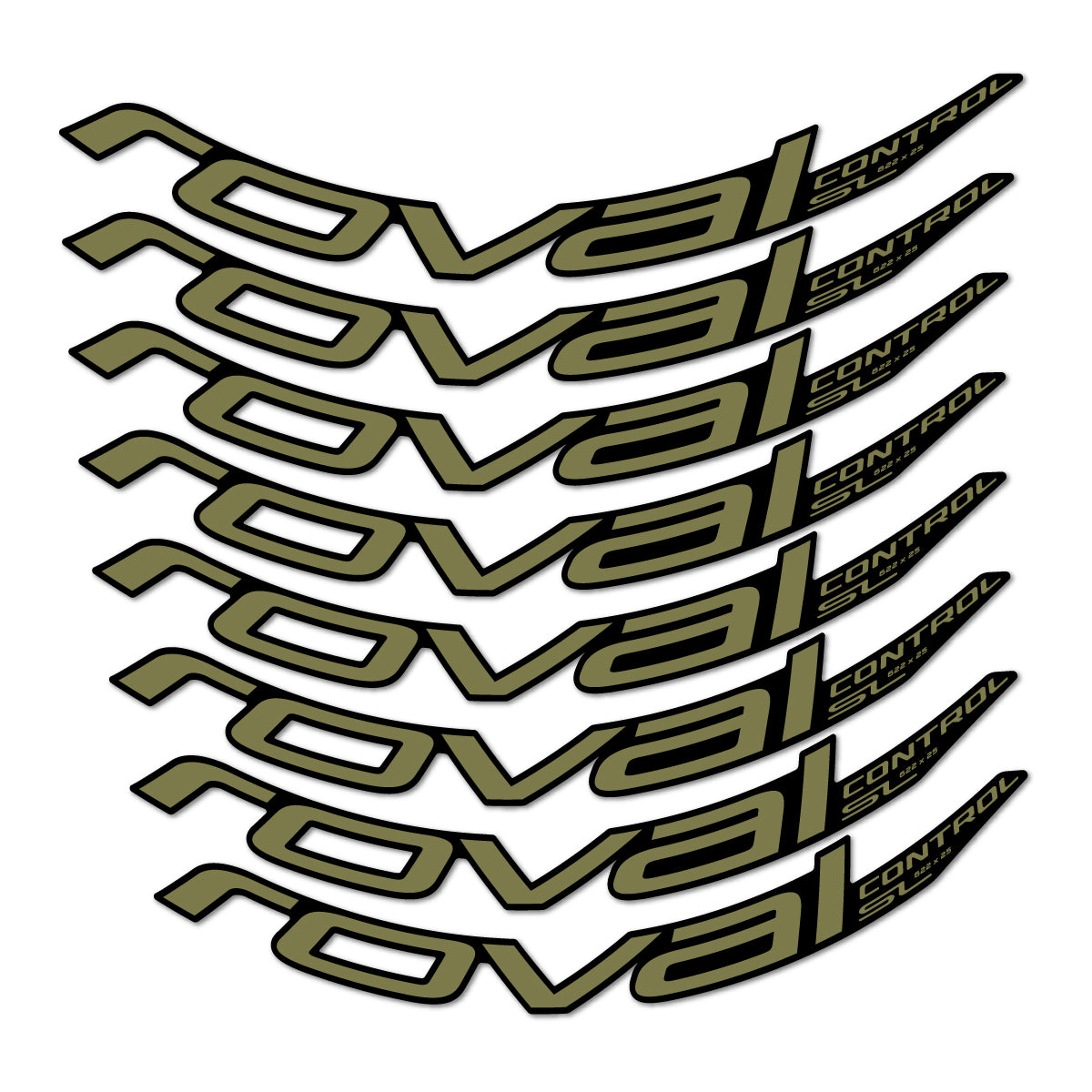 Compatible Stickers for Roval Control SL 2018, Mountain Wheel 29" vinyl decals - Khaki