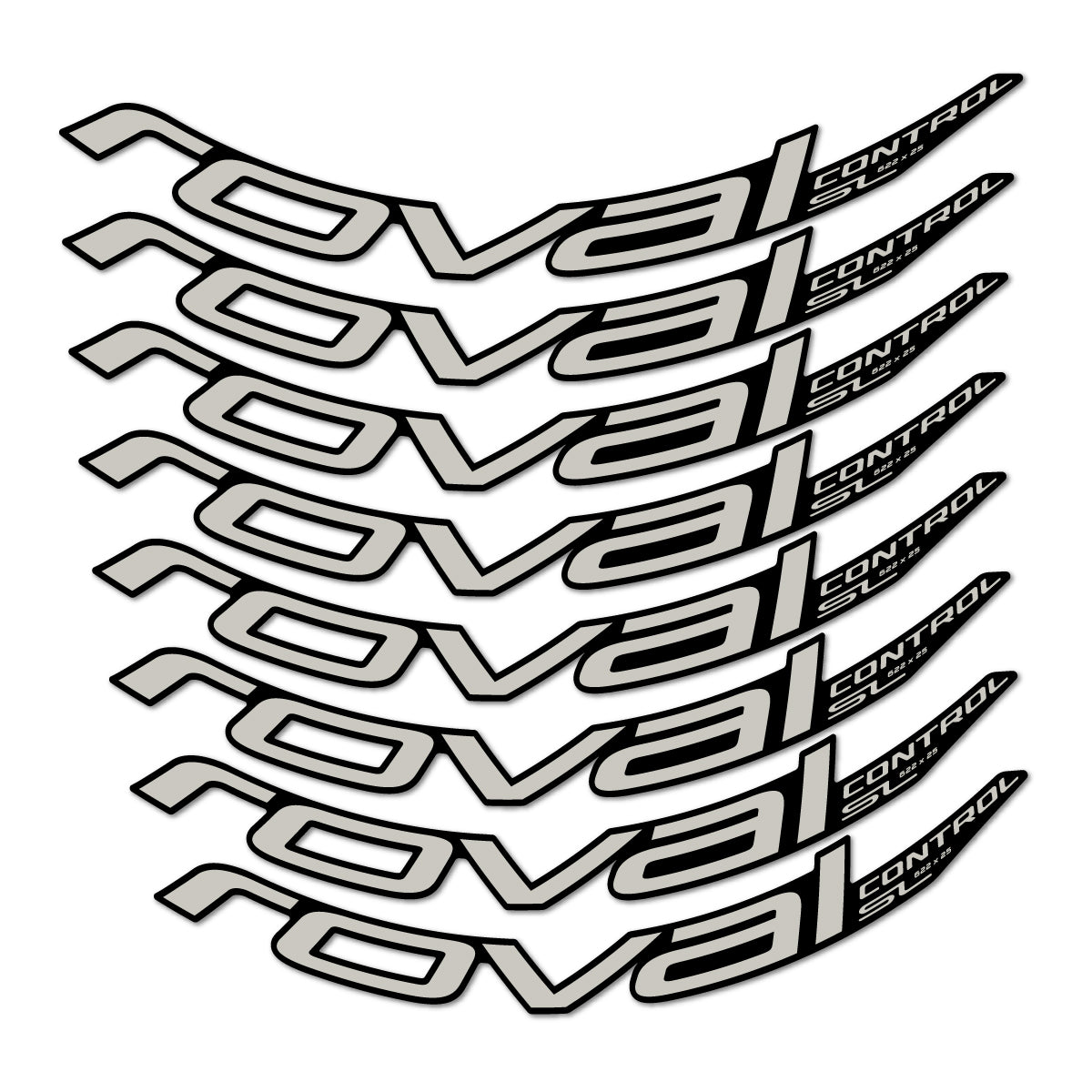 Compatible Stickers for Roval Control SL 2018, Mountain Wheel 29" vinyl decals - Light Grey