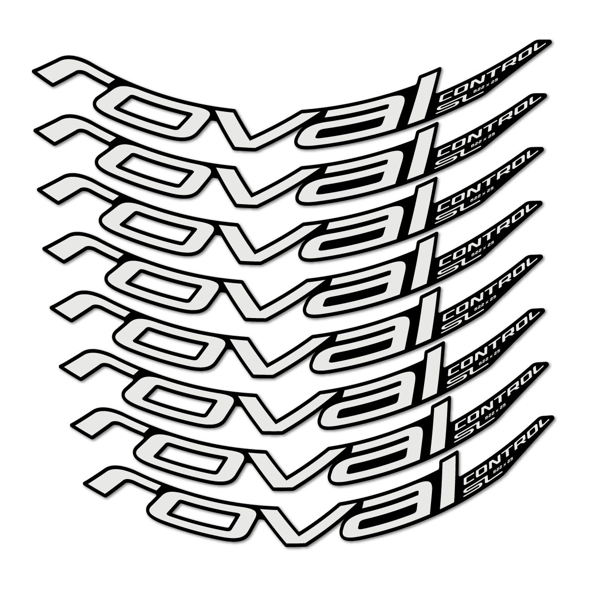 Compatible Stickers for Roval Control SL 2018, Mountain Wheel 29" vinyl decals - Pearl Grey