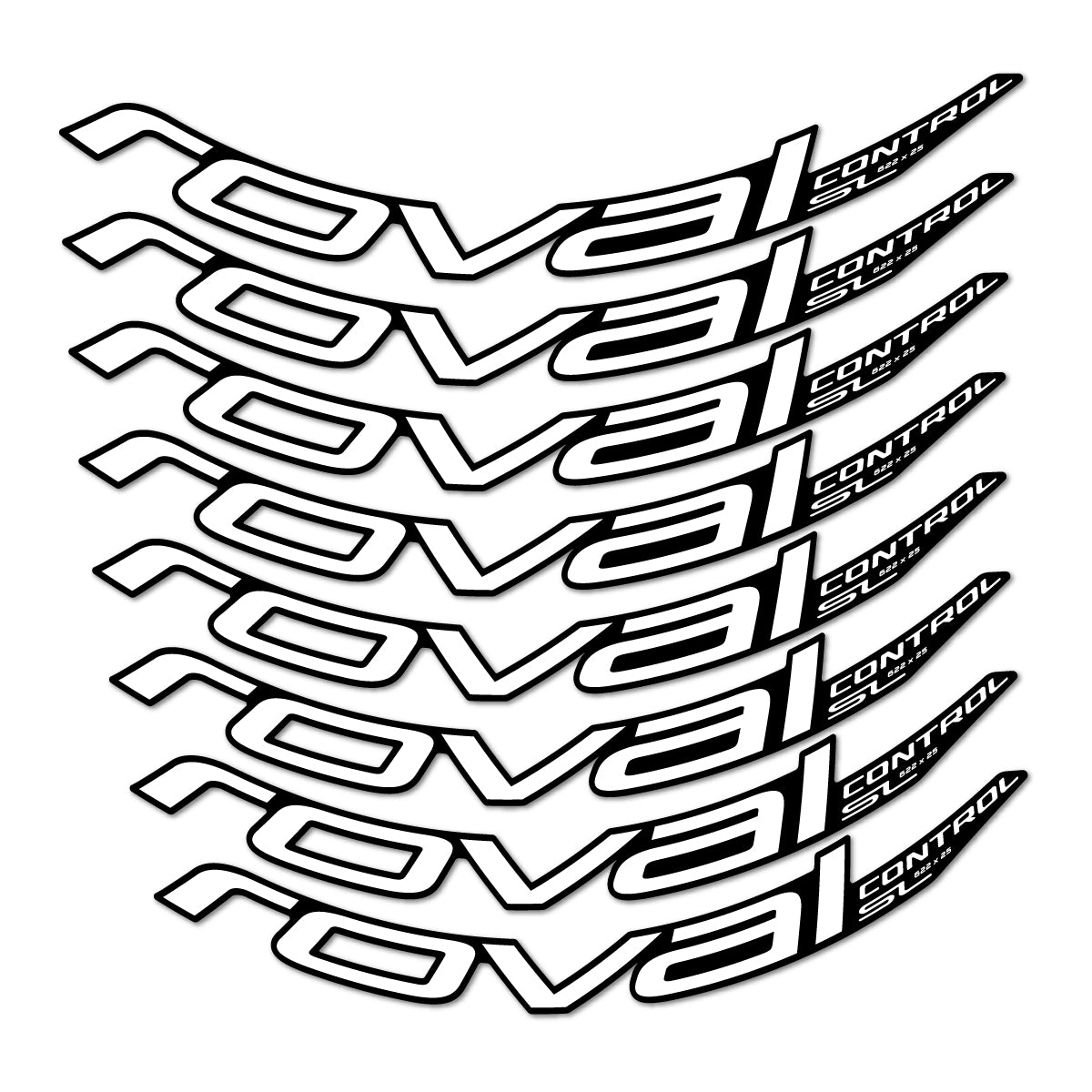 Compatible Stickers for Roval Control SL 2018, Mountain Wheel 29" vinyl decals - White