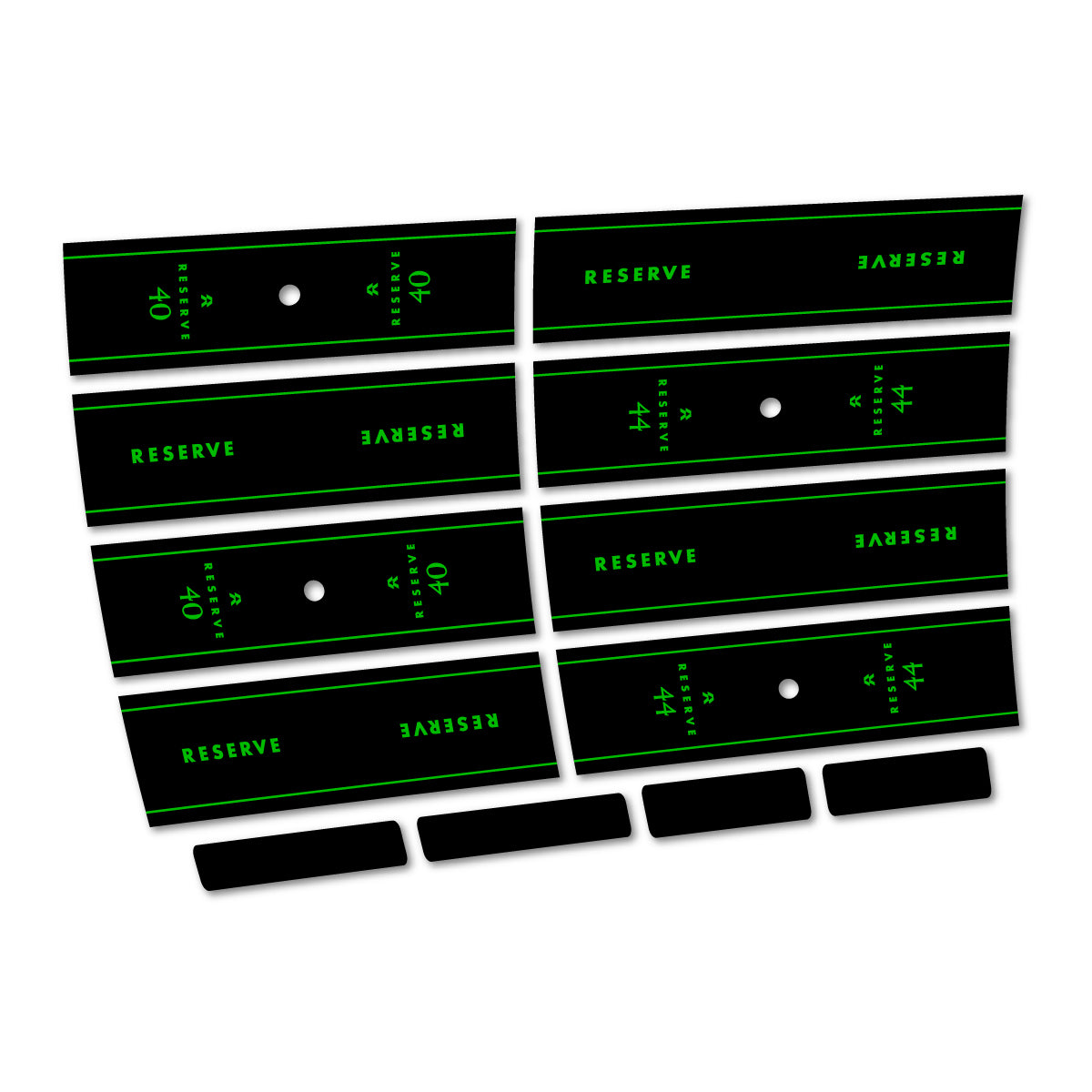 Compatible Stickers for Reserve 40/44 GR 2024-2026, Mountain Wheel 29" vinyl decals - Grass Green
