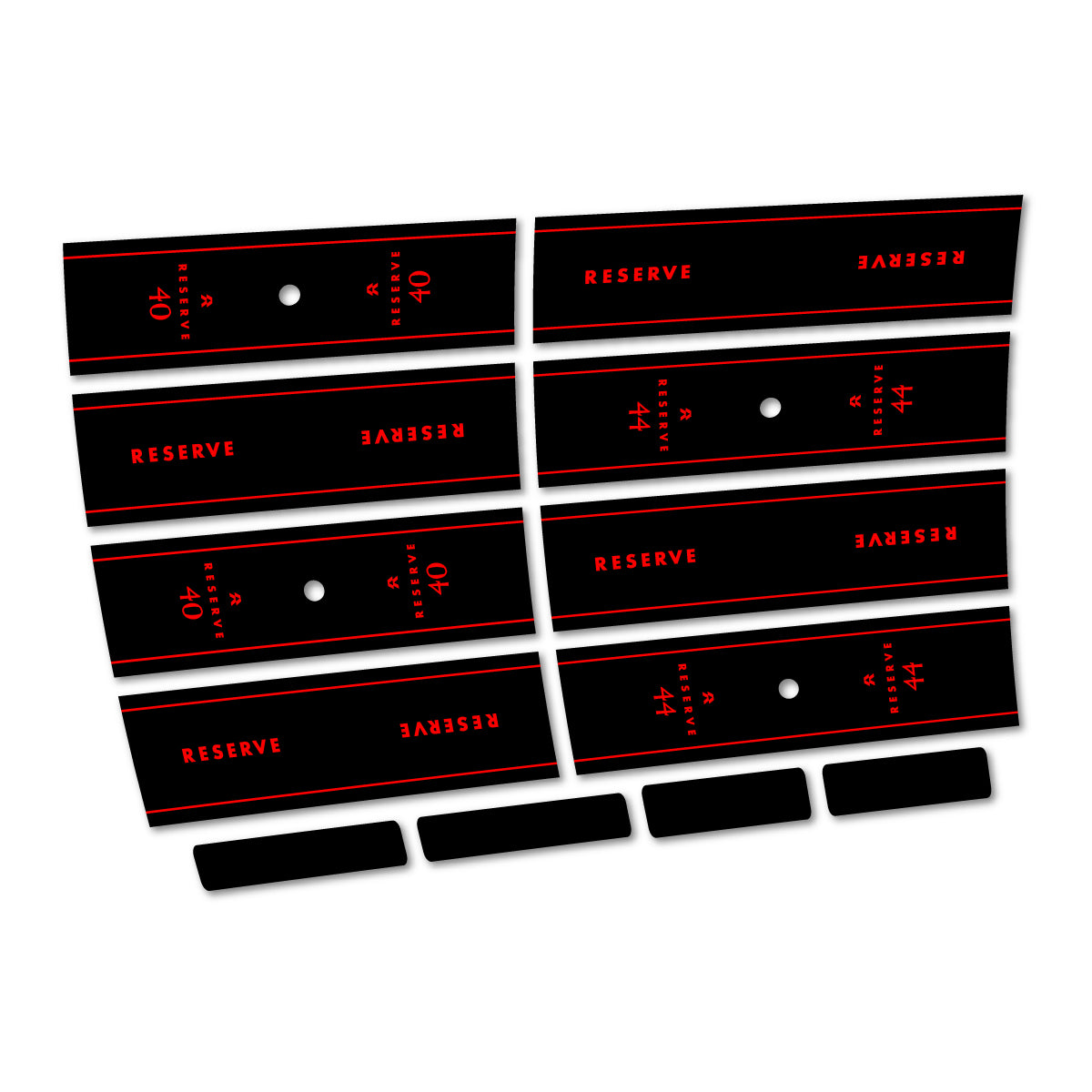 Compatible Stickers for Reserve 40/44 GR 2024-2026, Mountain Wheel 29" vinyl decals - Orange Red