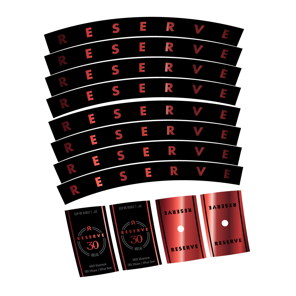 Compatible Stickers for Santa Cruz Reserve 30 HD Alloy 2025-2026, Mountain Wheel 29" vinyl decals - Copper