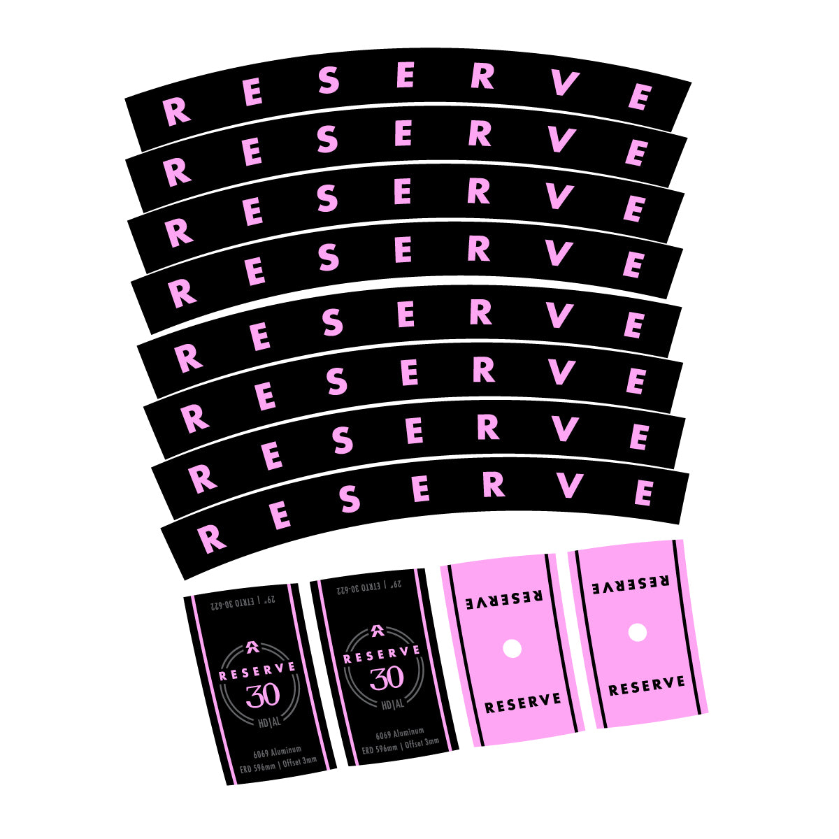 Compatible Stickers for Santa Cruz Reserve 30 HD Alloy 2025-2026, Mountain Wheel 29" vinyl decals - Light Lilac