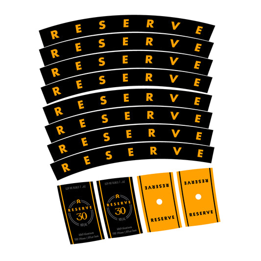 Orange Yellow decal for Santa Cruz Reserve 30 HD Alloy 2025-2026 MTB wheel 29" – bike sticker vinyl