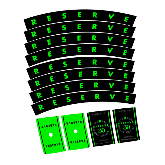 Neon Green decal for Santa Cruz Reserve 30 SL Alloy 2025-2026 MTB wheel 29" – bike sticker vinyl