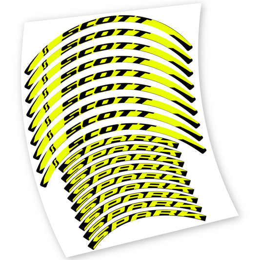 Neon Yellow decal for Scott Spark MTB wheel – bike sticker vinyl