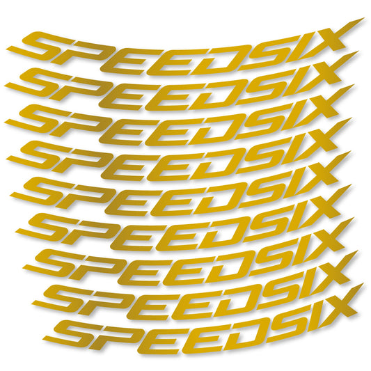Gold decal for Speedsix MTB wheel 29" – bike sticker vinyl