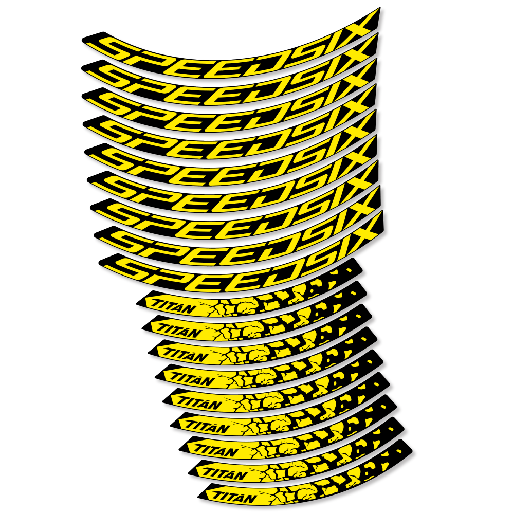 Decal SpeedSix Titan, MTB Wheel 29, bike sticker vinyl