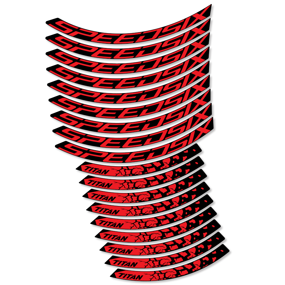 Decal SpeedSix Titan, MTB Wheel 29, bike sticker vinyl