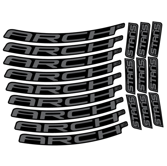 Trafc Grey decal for Stans Arch S2 2021 MTB wheel 29" – bike sticker vinyl