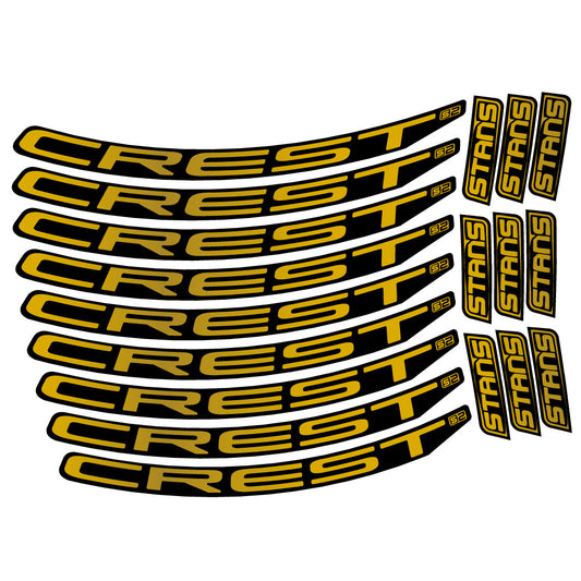Gold decal for Stans Crest S2 MTB wheel 29" – bike sticker vinyl
