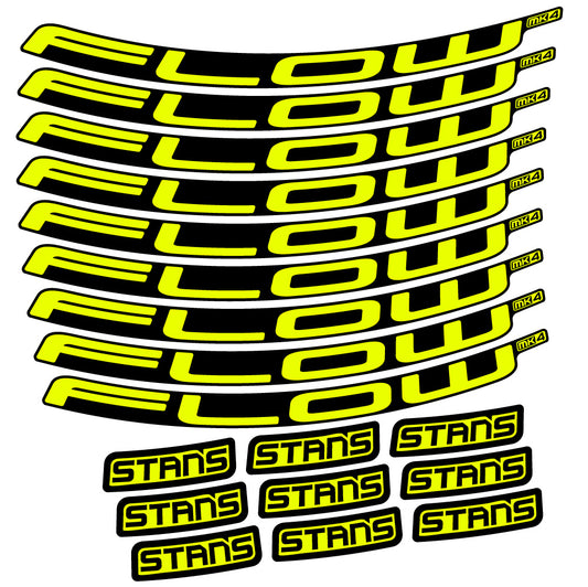 Neon Yellow decal for Stans Flow S2 Ver.2 MTB wheel 29" – bike sticker vinyl