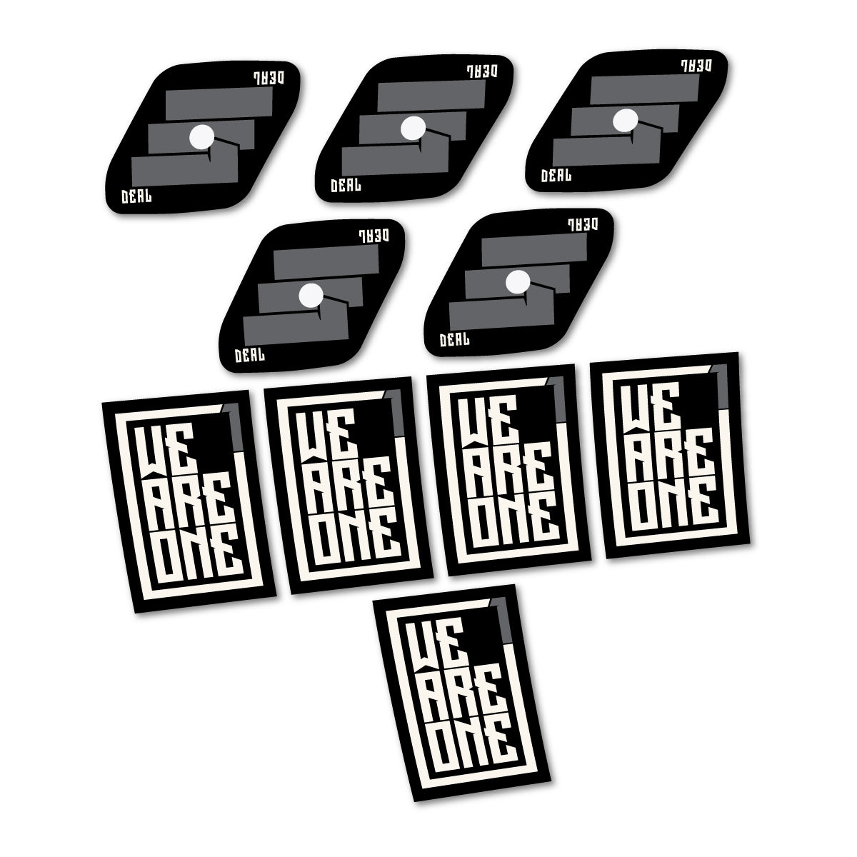 Compatible Stickers for We Are One Deal, Mountain Wheel 29" vinyl decals - Bone White