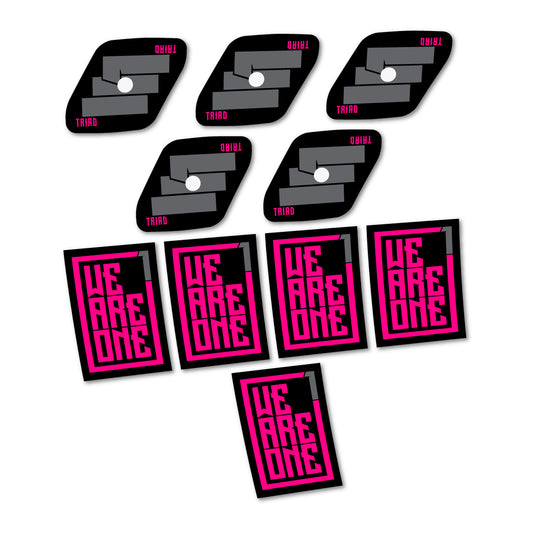 Fuchsia decal for We Are One Triad MTB wheel 29" – bike sticker vinyl