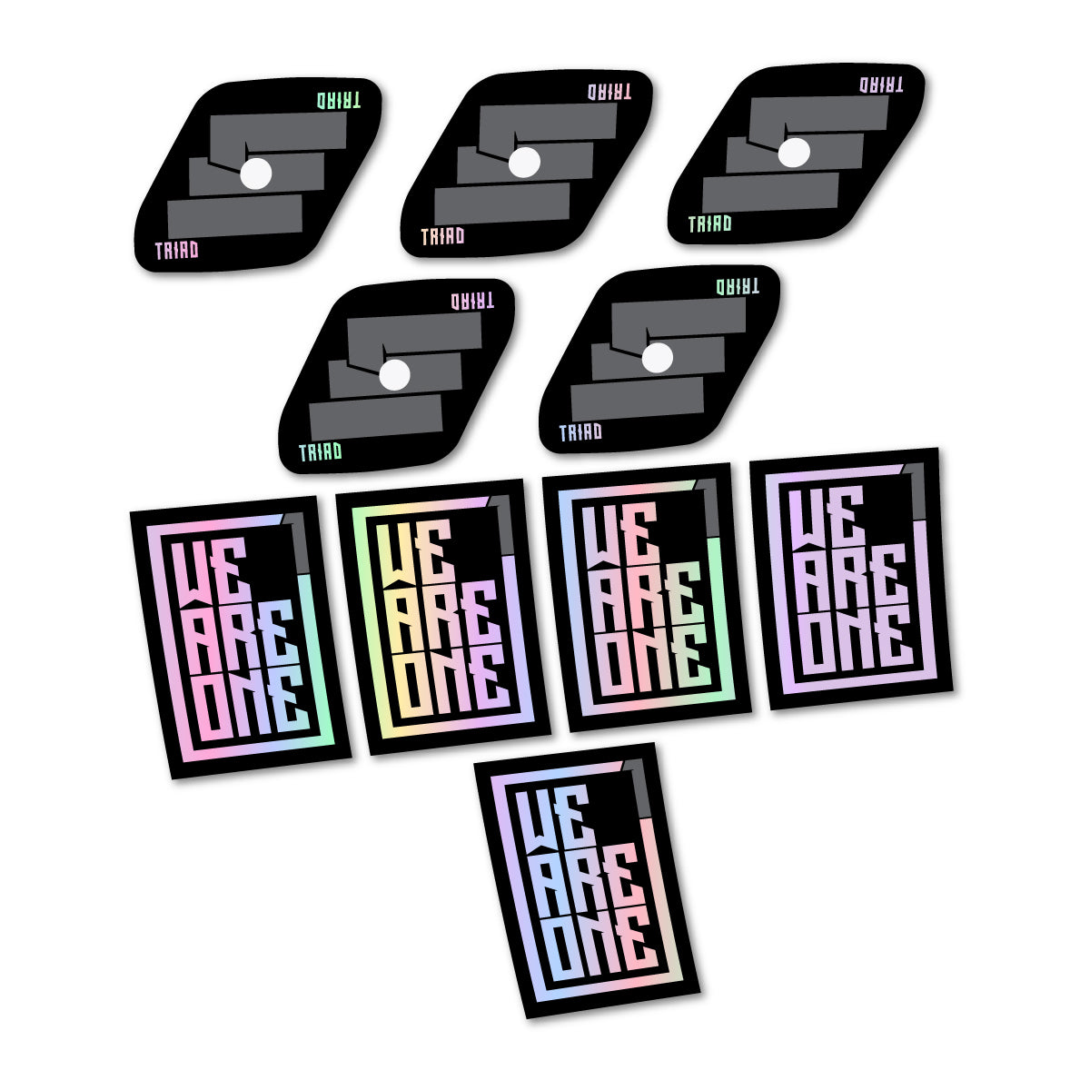 Compatible Stickers for We Are One Triad, Mountain Wheel 29" vinyl decals - Hollographic