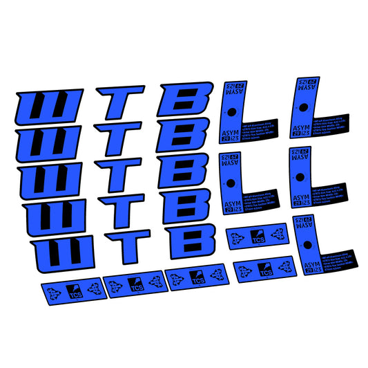 Medium Blue decal for WTB ASYM i23 MTB wheel 29" – bike sticker vinyl
