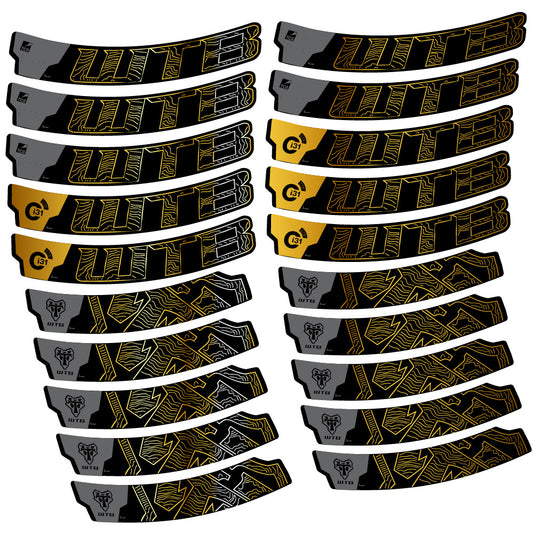 Chrome Gold decal for WTB Ci31 Carbon MTB wheel 29" – bike sticker vinyl