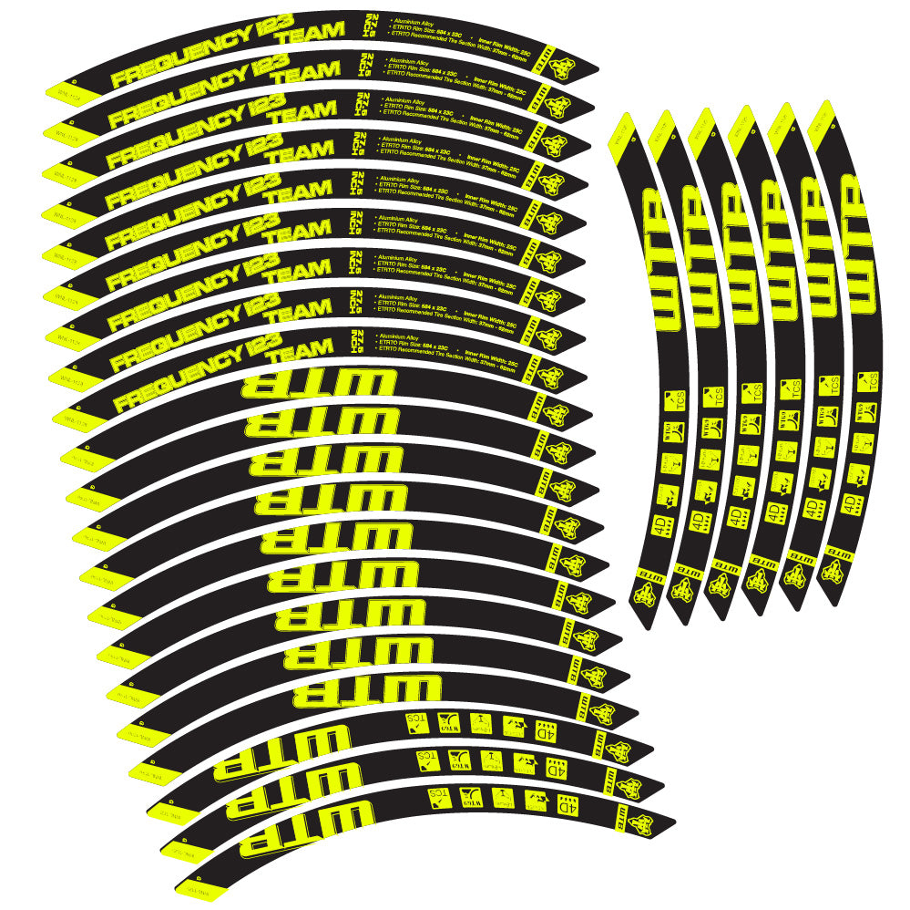 Aufkleber WTB Frequency i23 Team, MTB-Rad 29, Fahrradaufkleber Vinyl