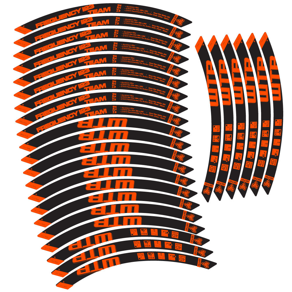 Aufkleber WTB Frequency i23 Team, MTB-Rad 29, Fahrradaufkleber Vinyl