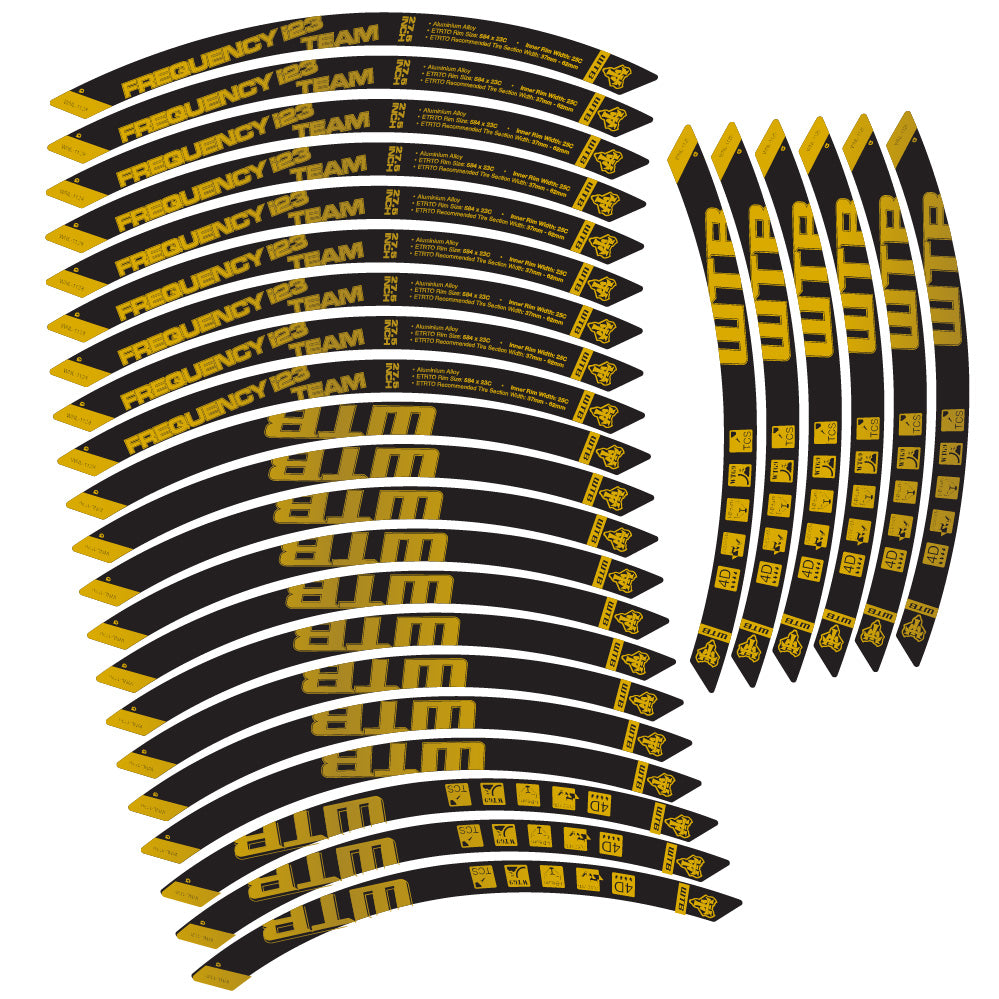Aufkleber WTB Frequency i23 Team, MTB-Rad 29, Fahrradaufkleber Vinyl