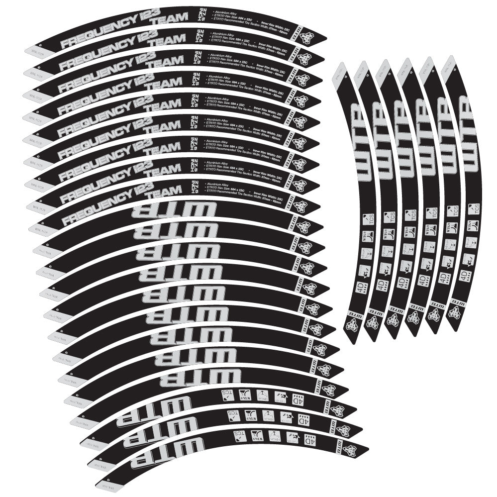 Aufkleber WTB Frequency i23 Team, MTB-Rad 29, Fahrradaufkleber Vinyl