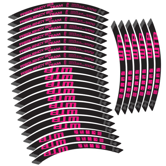 Fuchsia decal for WTB Frequency i23 Team MTB wheel 29" – bike sticker vinyl