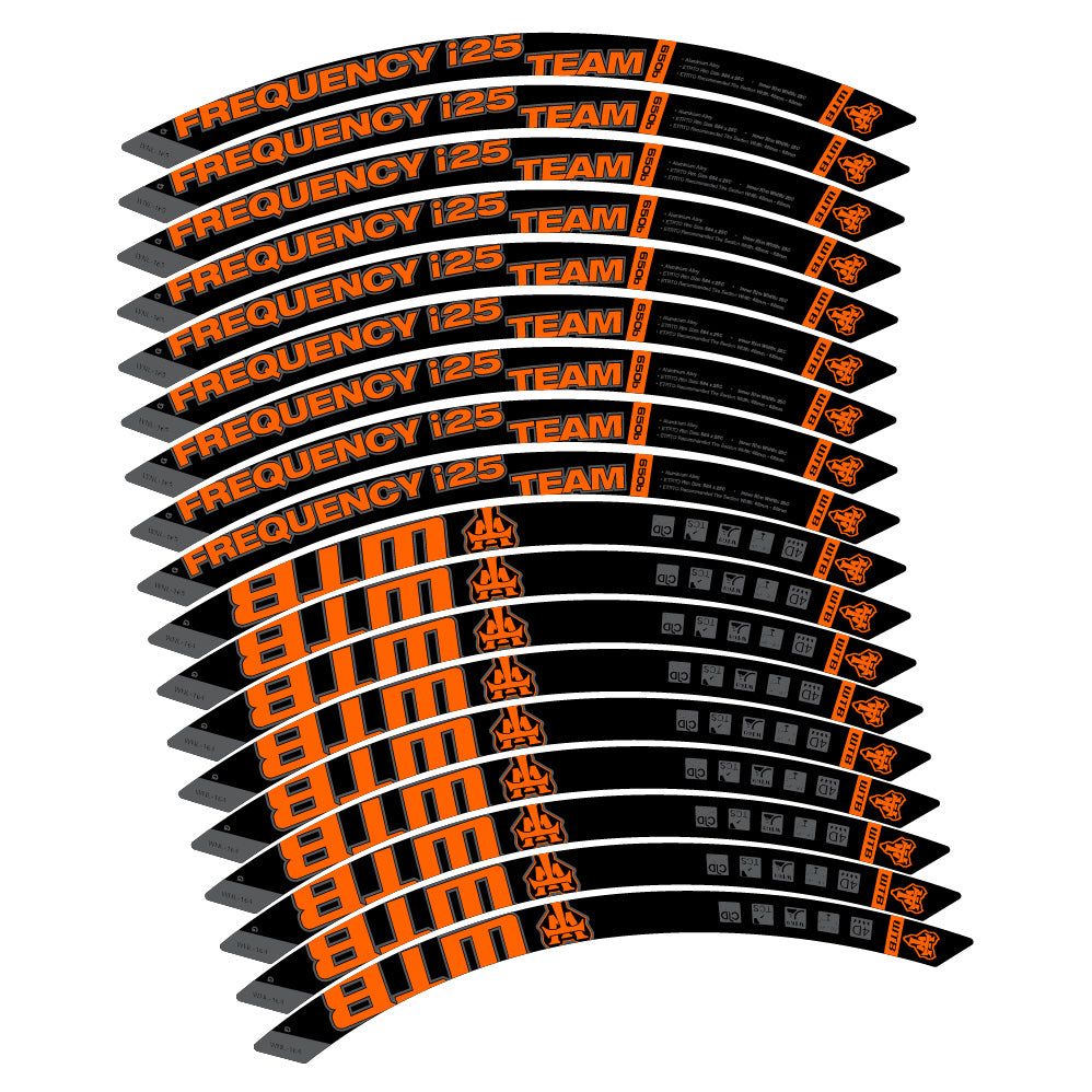 Aufkleber WTB Frequency i25 Team, MTB-Rad 29, Fahrradaufkleber Vinyl
