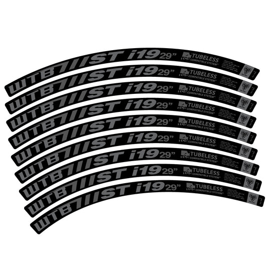 Trafc Grey decal for WTB ST i19 MTB wheel 29" – bike sticker vinyl