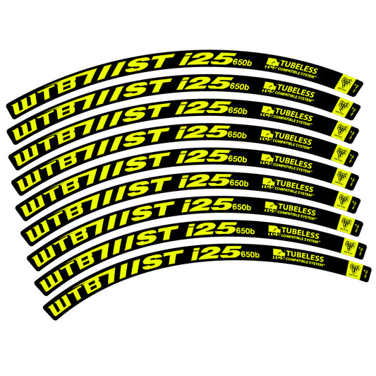 Neon Yellow decal for WTB ST i25 MTB wheel 29" – bike sticker vinyl