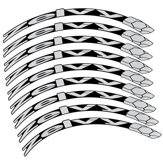 Light Silver decal for Zelvy Carbon MTB wheel 29" – bike sticker vinyl