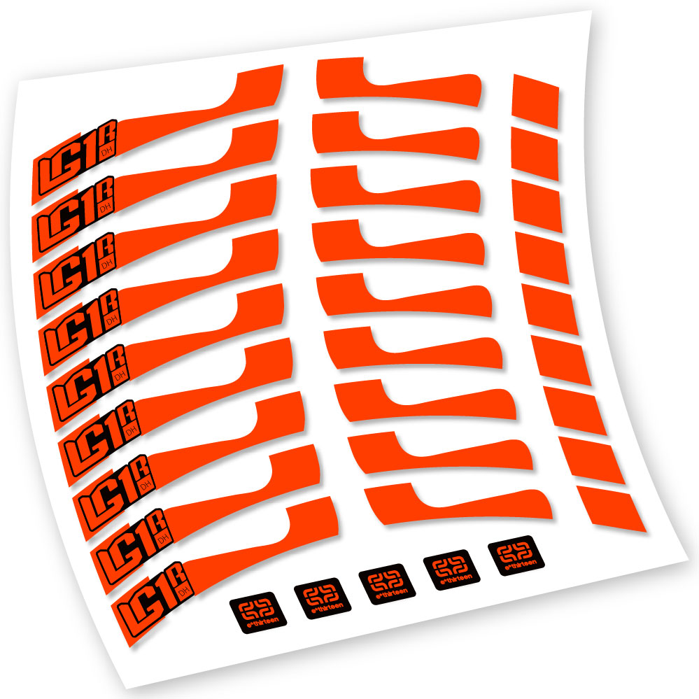 Decals, E-Thirteen LG1 DH, MTB Wheel, Bike sticker vinyl