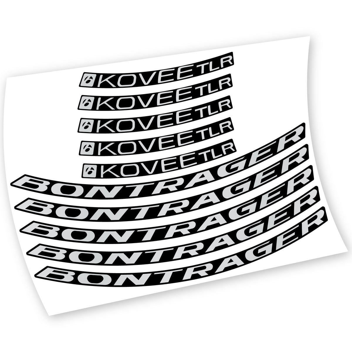 Aufkleber, Bontrager Kovee TLR 2021, MTB-Rad, Fahrradaufkleber Vinyl
