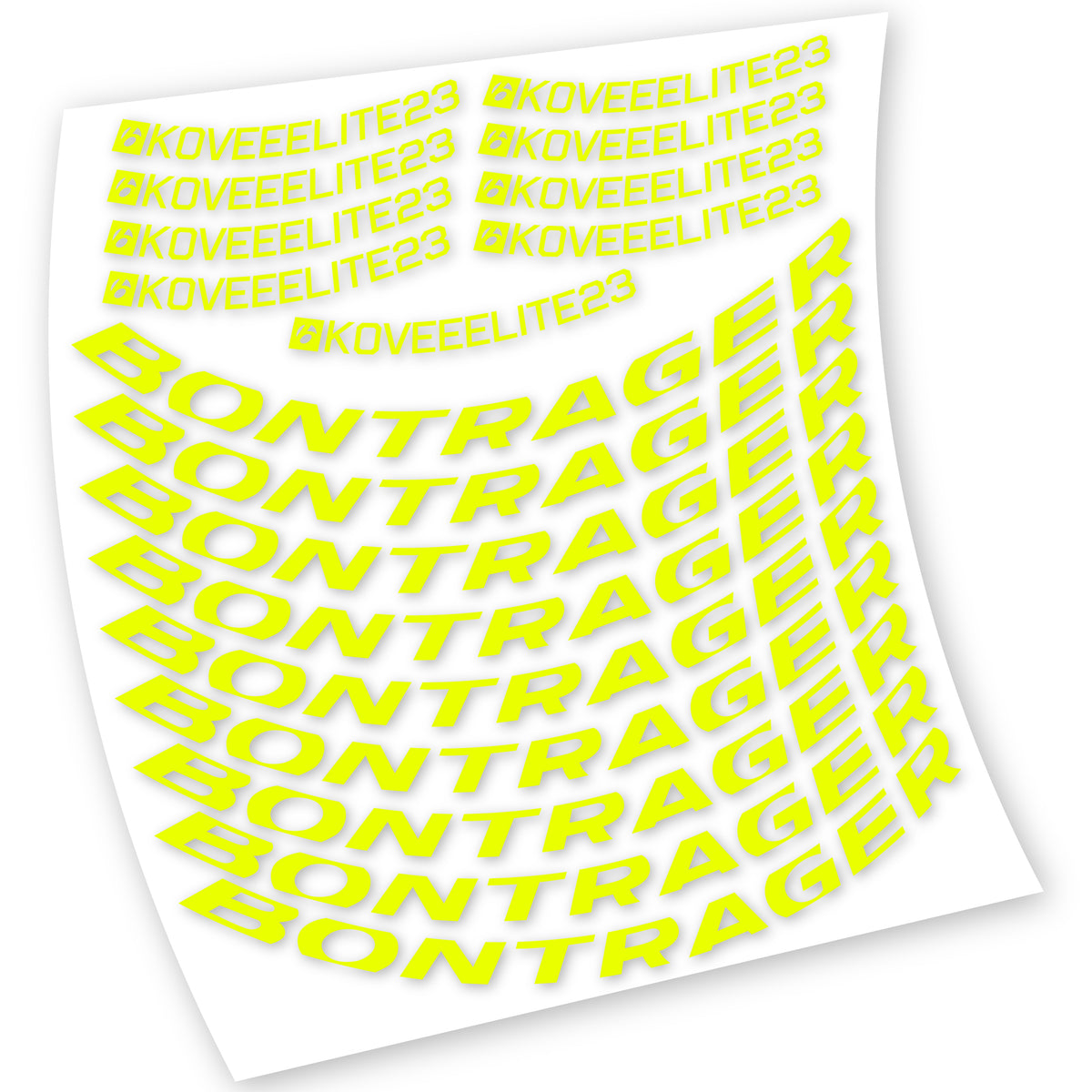 Aufkleber, Bontrager Kovee Elite 23, MTB-Rad, Fahrradaufkleber Vinyl