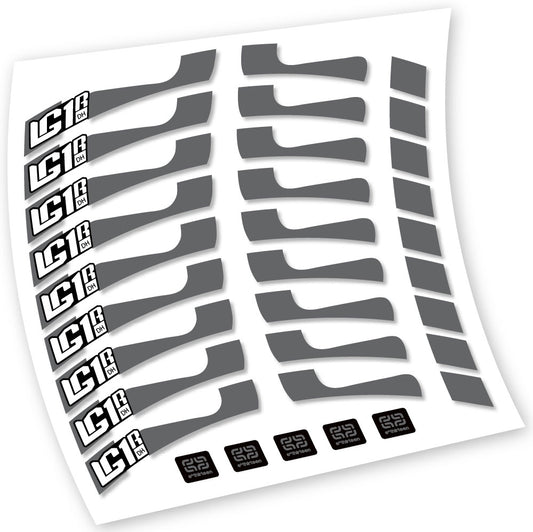 Trafc Grey decal for E-Thirteen LG1 DH MTB wheel – bike sticker vinyl