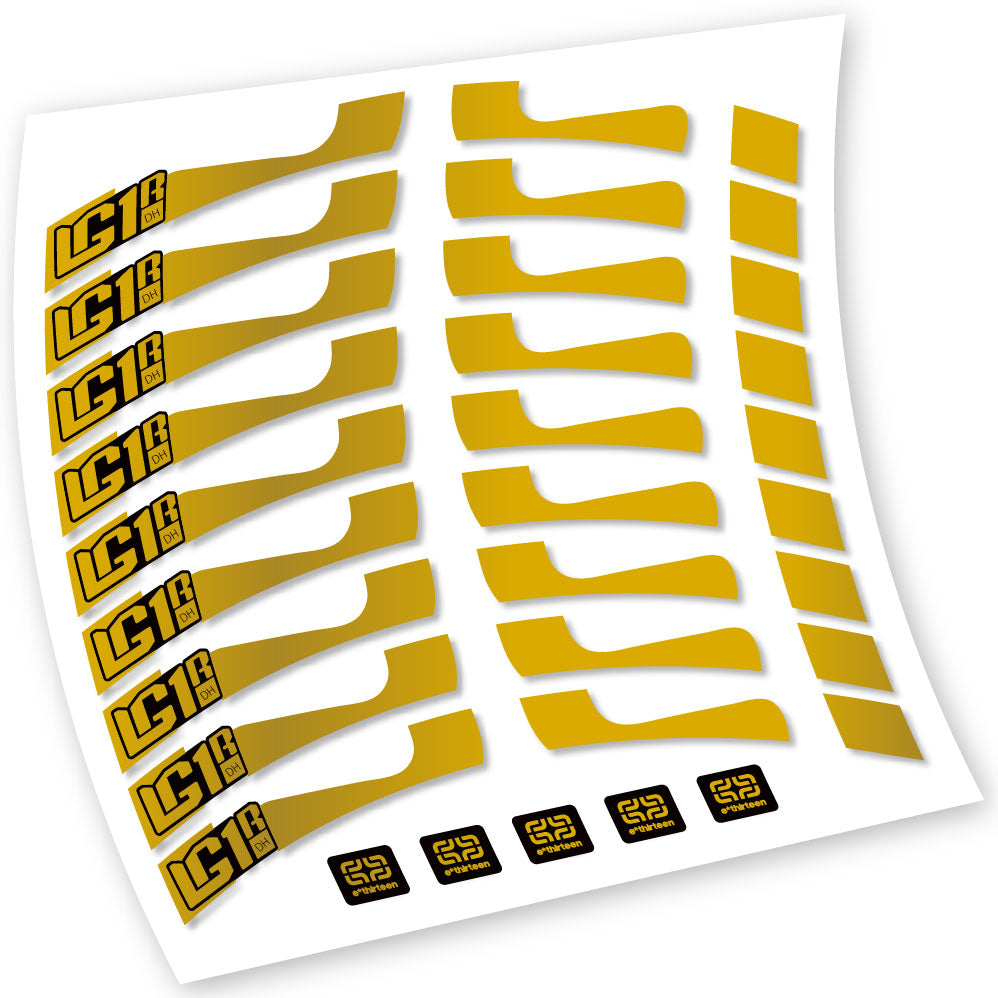 Decals, E-Thirteen LG1 DH, MTB Wheel, Bike sticker vinyl