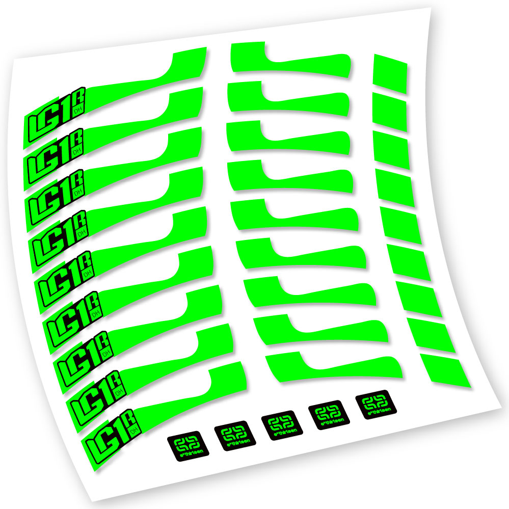 Decals, E-Thirteen LG1 DH, MTB Wheel, Bike sticker vinyl