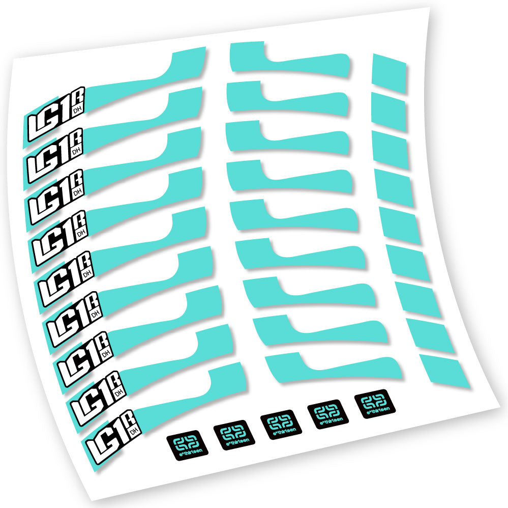 Decals, E-Thirteen LG1 DH, MTB Wheel, Bike sticker vinyl