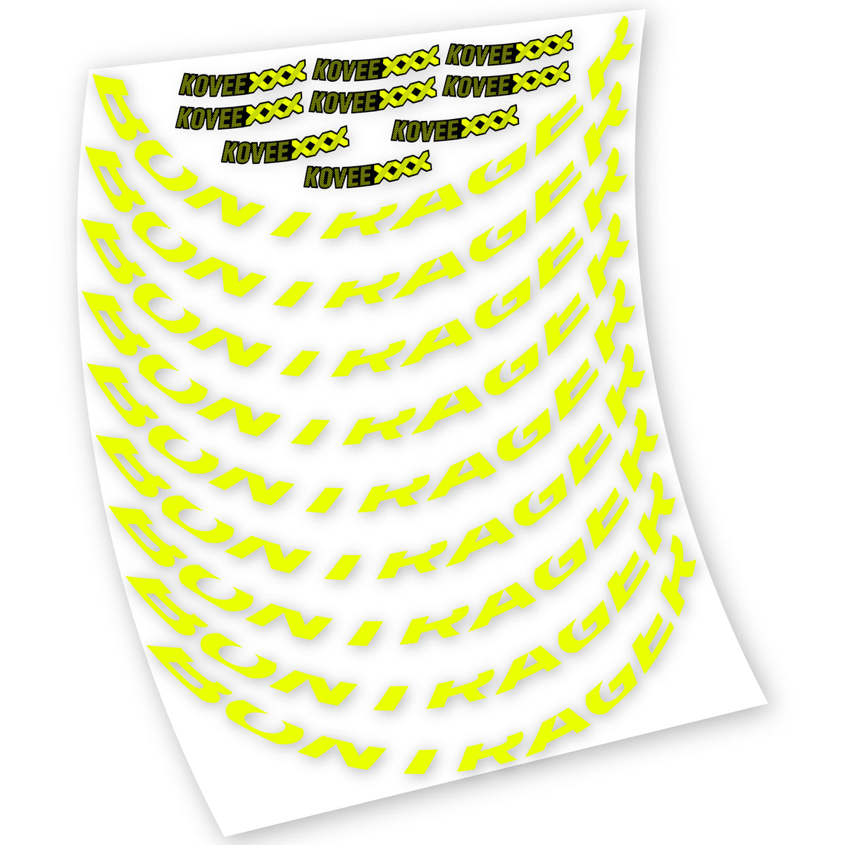 Decals, Bontrager Kovee XXX, MTB Wheel, Bike sticker vinyl