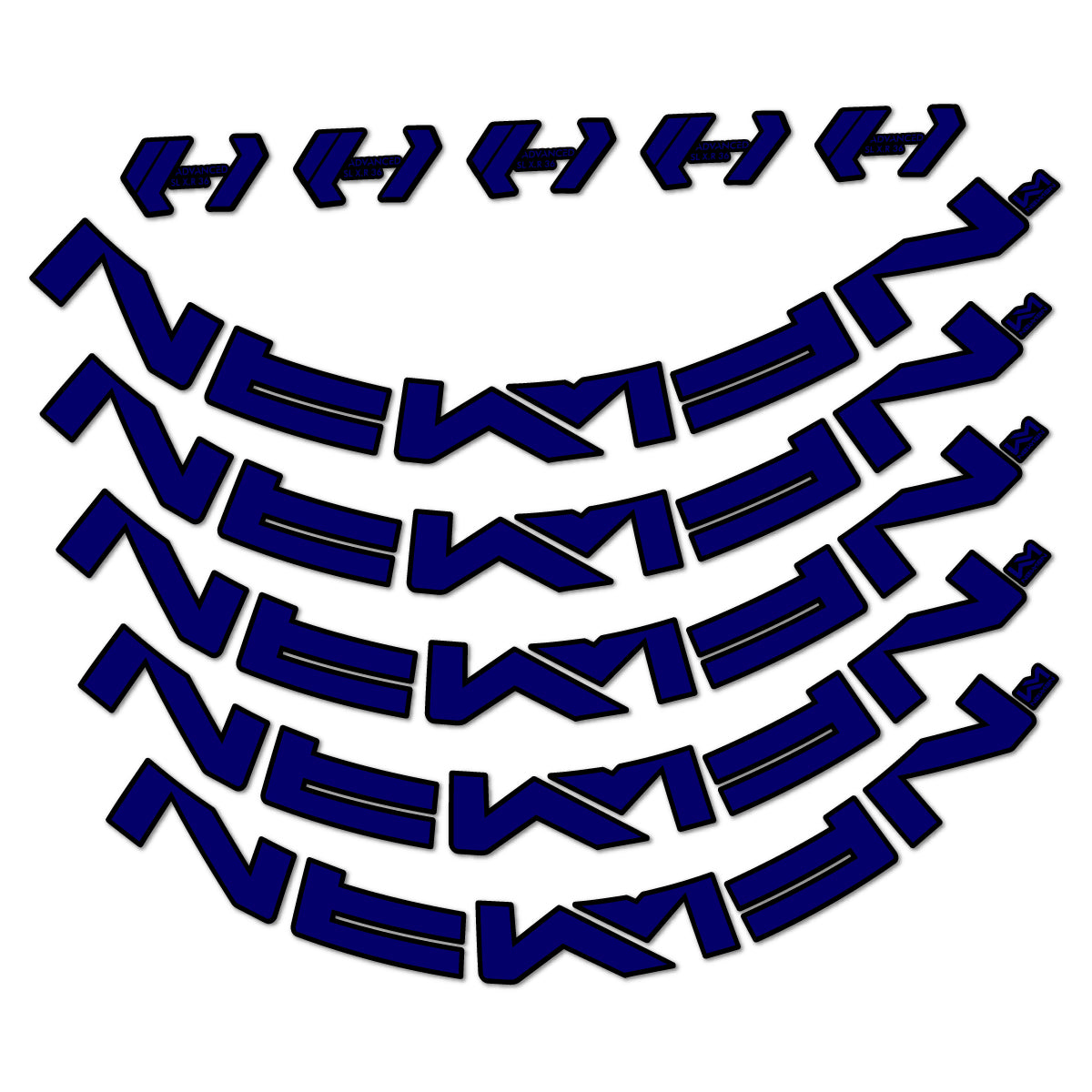Stickers for Newmen Advanced SL XR36 Vonoa, Road Wheel 36 mm vinyl decals - Scandinavian Blue