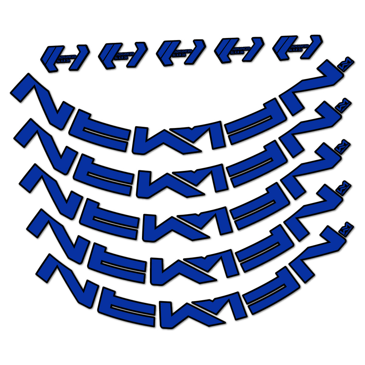 Stickers for Newmen Advanced SL XR36 Vonoa, Road Wheel 36 mm vinyl decals - Ultramarine Blue