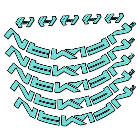 Stickers for Newmen Advanced SL XR36 Vonoa, Road Wheel 36 mm vinyl decals - Blue Green