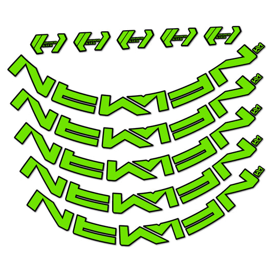 Stickers for Newmen Advanced SL XR36 Vonoa, Road Wheel 36 mm vinyl decals - Apple Green