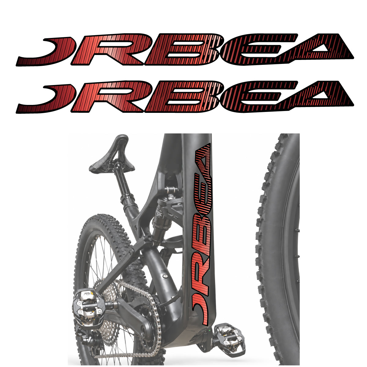 Compatible Stickers for Orbea Oiz 2020, Down Tube Lettering vinyl decals - Copper